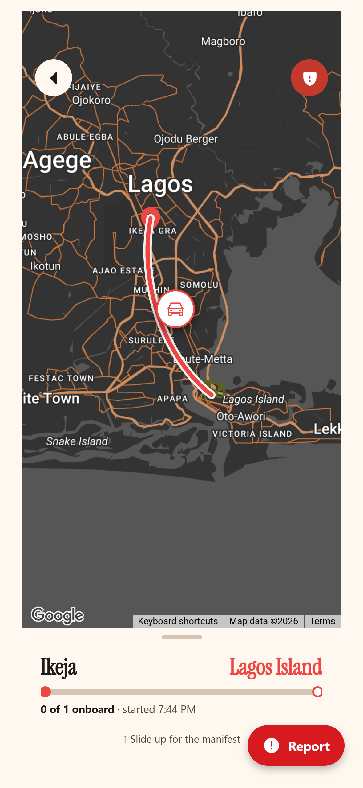 Conductor app screen