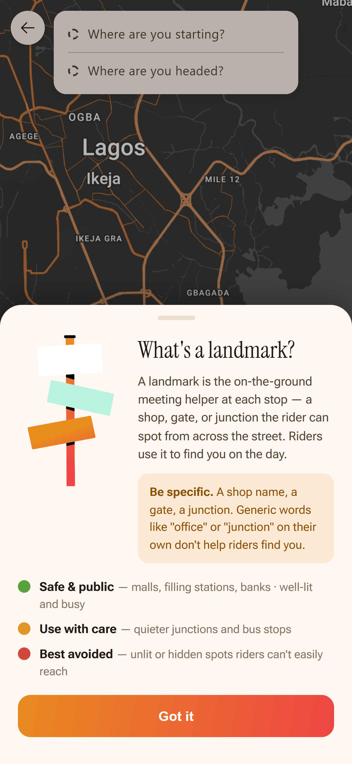 Conductor app screen