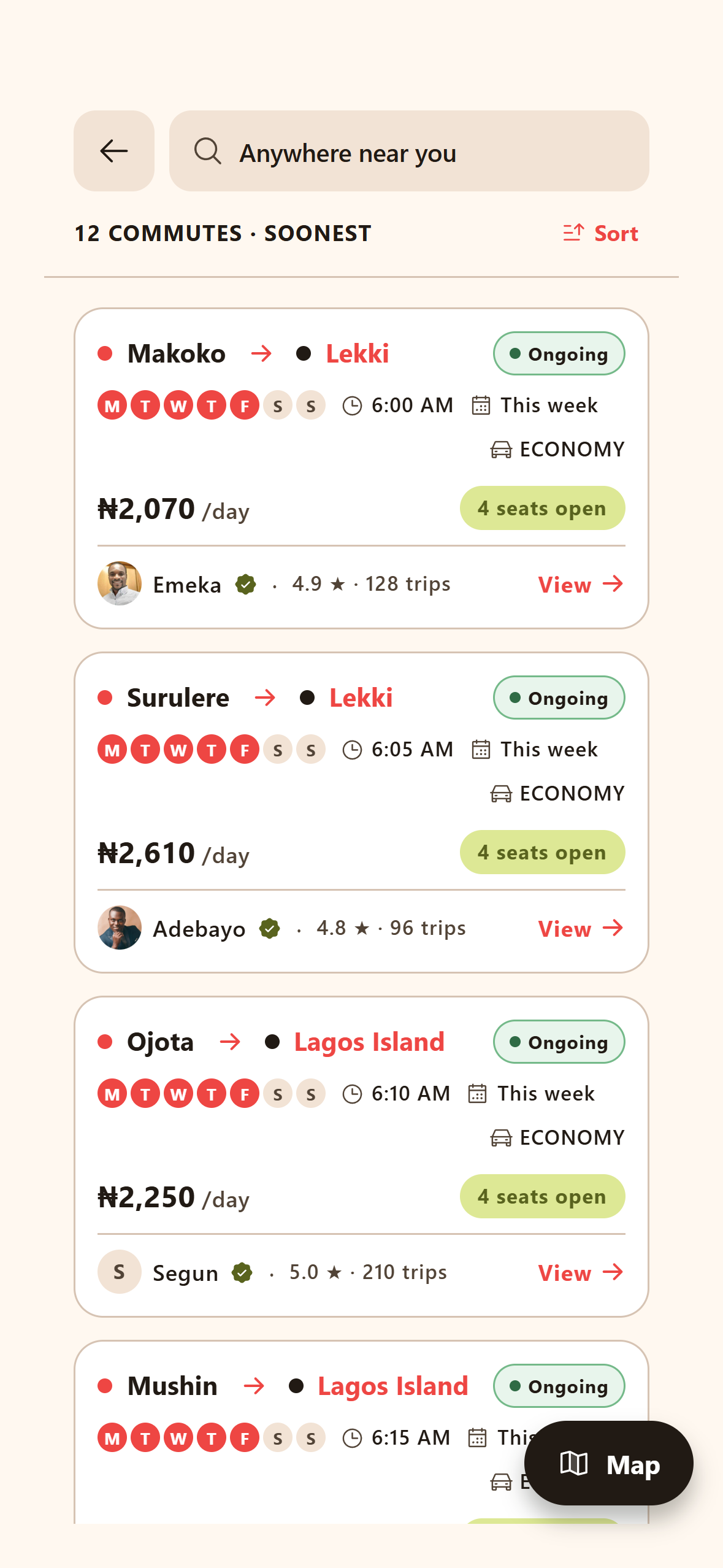 Conductor app screen