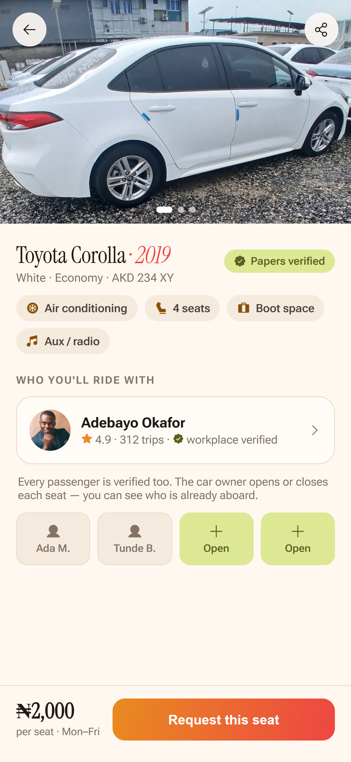 Conductor app screen