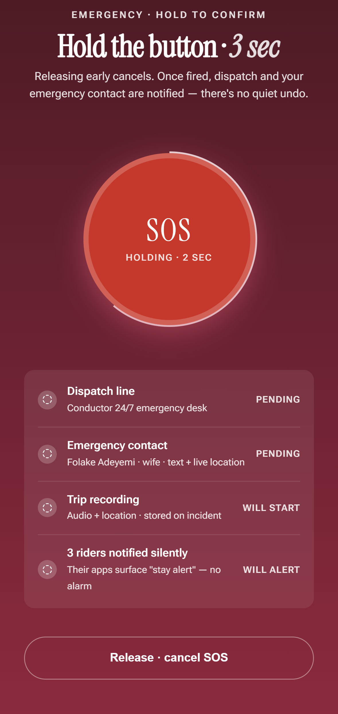 Conductor app screen