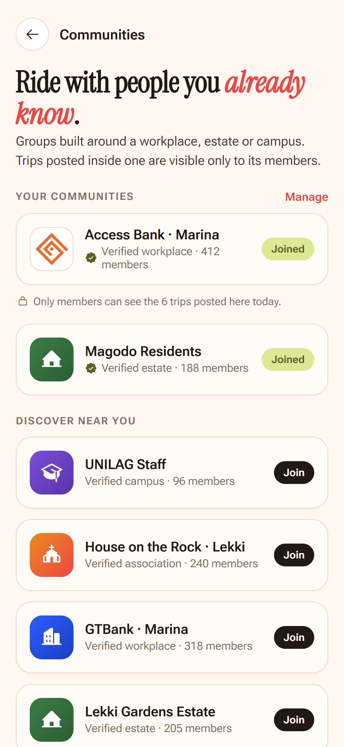 Conductor app screen