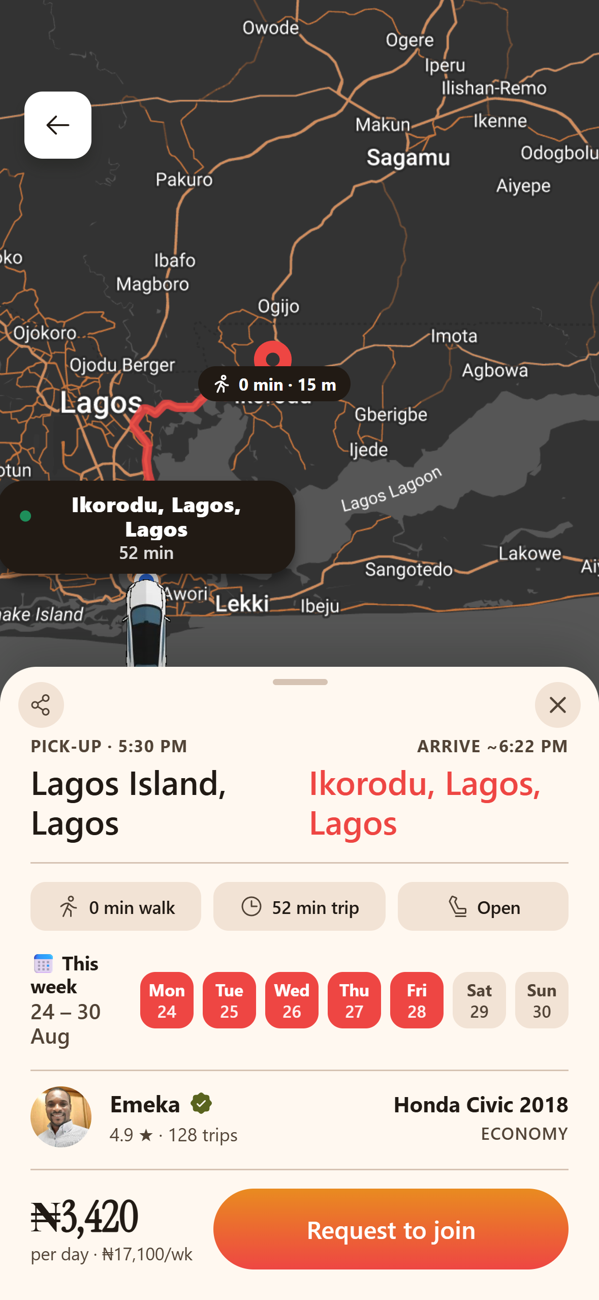 Conductor app screen