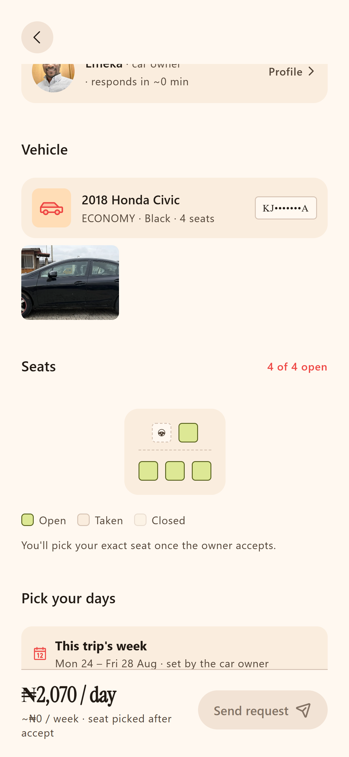 Conductor app screen